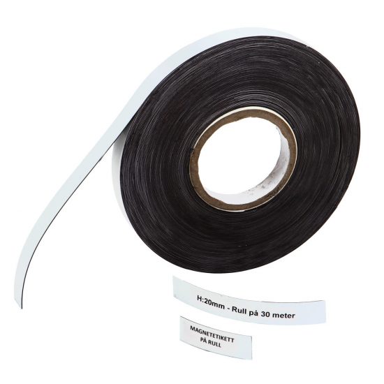 Magnetetiketter Rull 20Mm