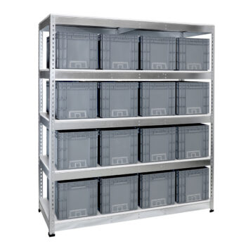 Euroboksreol 16 GALV m holder