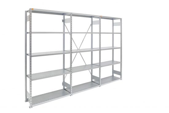 3 seksjoner 5 hyller