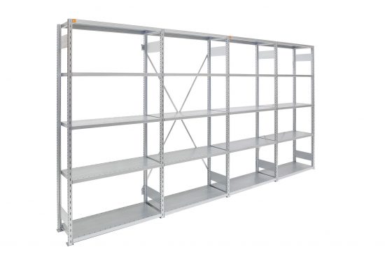 4 seksjoner 5 hyller