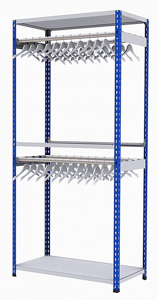 Colgador R2 Gris Estantes Blanco Perchas1