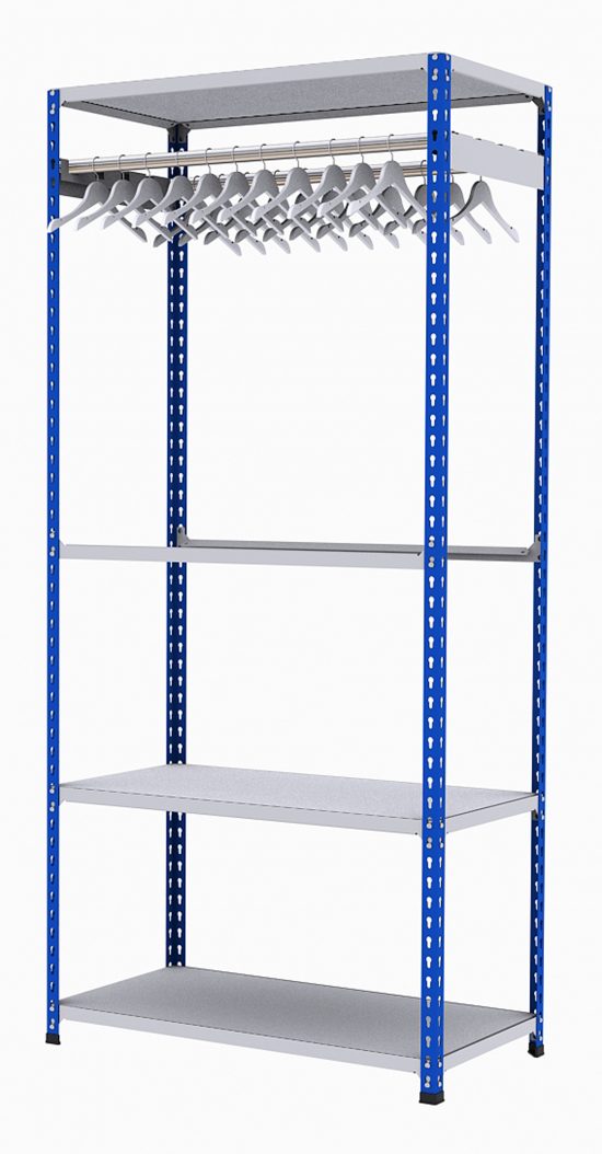 Colgador R2 Gris Estantes Blanco Perchas2